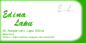 edina lapu business card